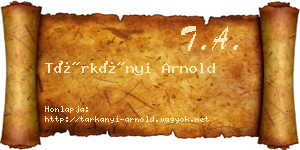 Tárkányi Arnold névjegykártya